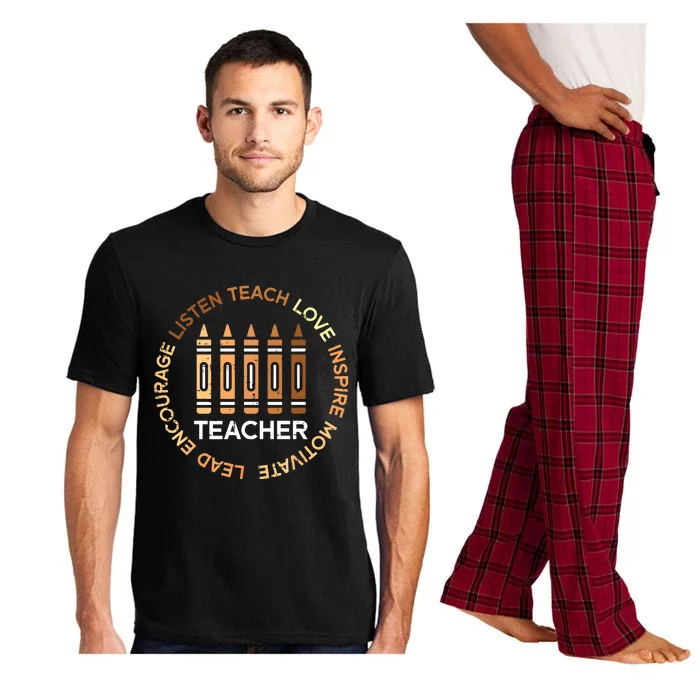 Black History Teacher Teach Love African American Women Pajama Set