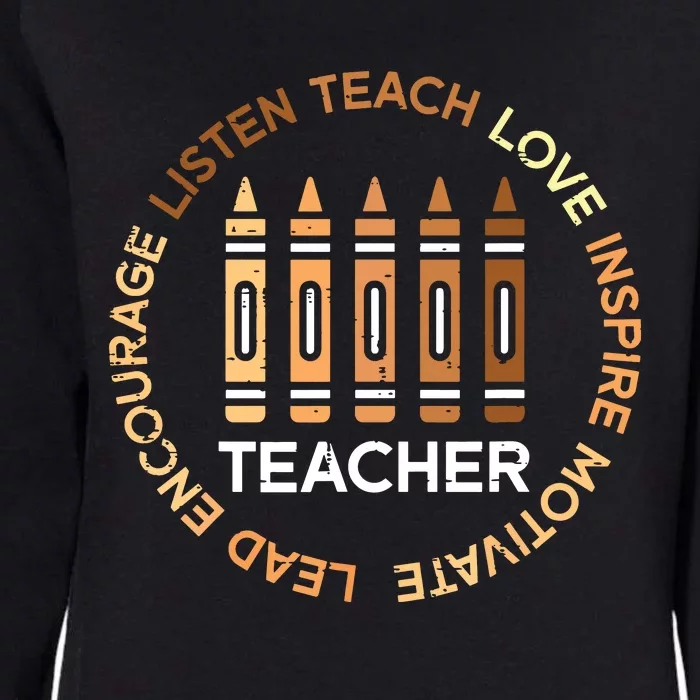 Black History Teacher Teach Love African American Women Womens California Wash Sweatshirt