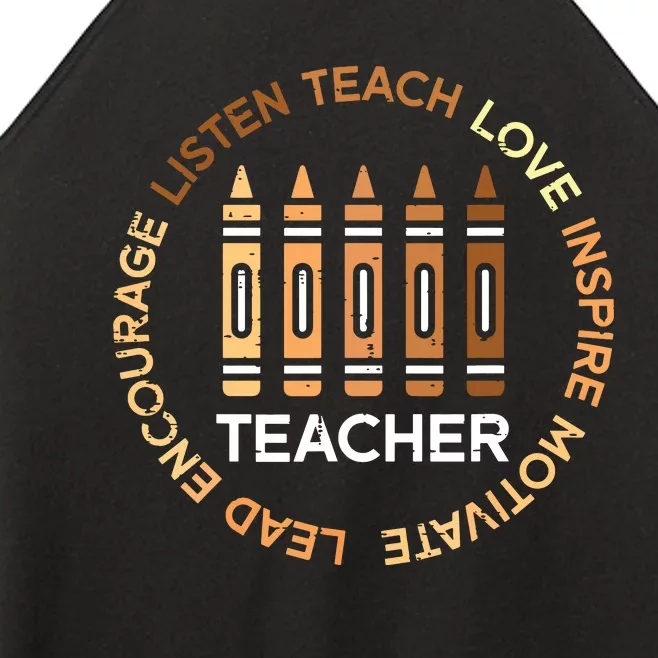 Black History Teacher Teach Love African American Women Women’s Perfect Tri Rocker Tank