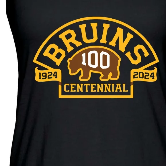 Bruins Hockey Team 100th Season Hockey 2024 Ladies Essential Flowy Tank