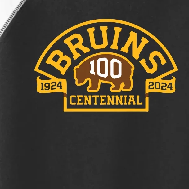 Bruins Hockey Team 100th Season Hockey 2024 Toddler Fine Jersey T-Shirt