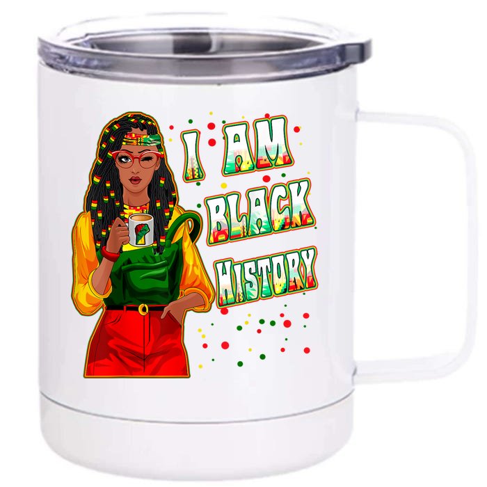 Black History T Shirts For Women Black History Month Decor Front & Back 12oz Stainless Steel Tumbler Cup