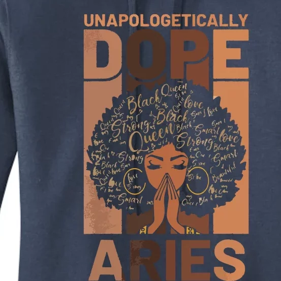 Black History Unapologetically Dope Aries Melanin Horoscope Women's Pullover Hoodie