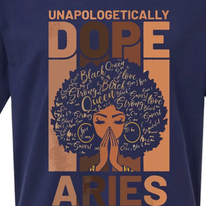 Black History Unapologetically Dope Aries Melanin Horoscope Sueded Cloud Jersey T-Shirt