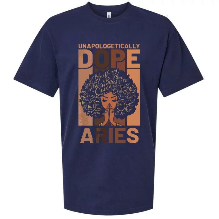 Black History Unapologetically Dope Aries Melanin Horoscope Sueded Cloud Jersey T-Shirt