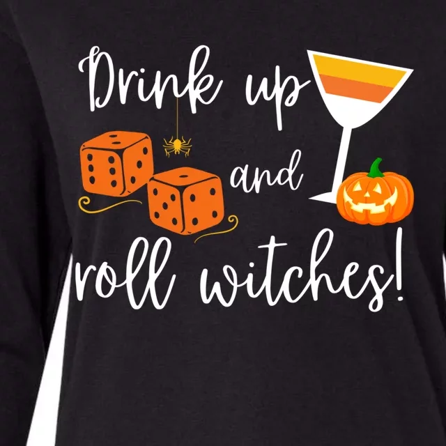 Bunco Halloween Up And Roll Witches Gift Womens Cotton Relaxed Long Sleeve T-Shirt