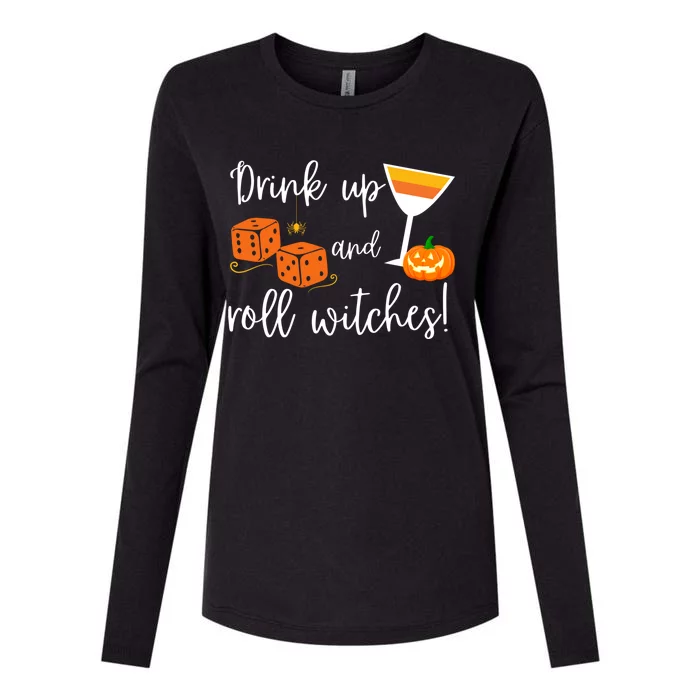 Bunco Halloween Up And Roll Witches Gift Womens Cotton Relaxed Long Sleeve T-Shirt