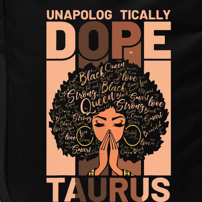 Black History Unapologetically Dope Taurus Melanin Horoscope Impact Tech Backpack