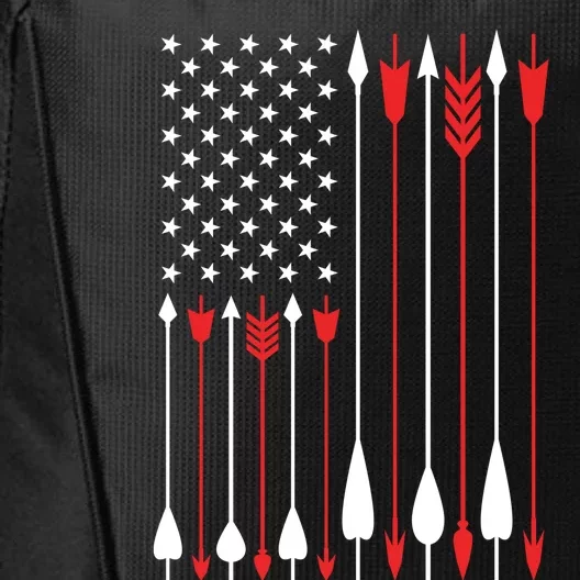 Bow Hunting USA American Flag Archery Hoodie Bow Hunter City Backpack