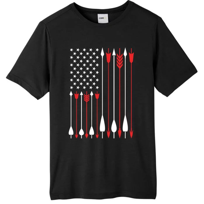 Bow Hunting USA American Flag Archery Hoodie Bow Hunter ChromaSoft Performance T-Shirt