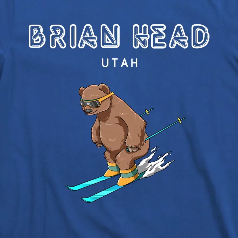 Brian Head Utah Funny Ski Grizzly Bear Funny Gift T-Shirt