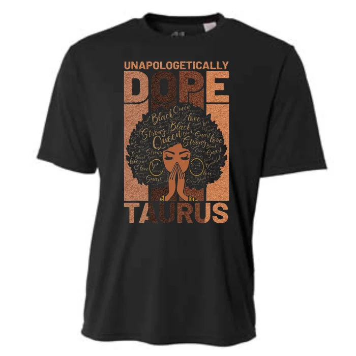 Black History Unapologetically Dope Taurus Melanin Horoscope Cooling Performance Crew T-Shirt