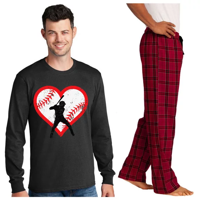 Baseball Heart Valentine's Day Gifts Cutens Long Sleeve Pajama Set