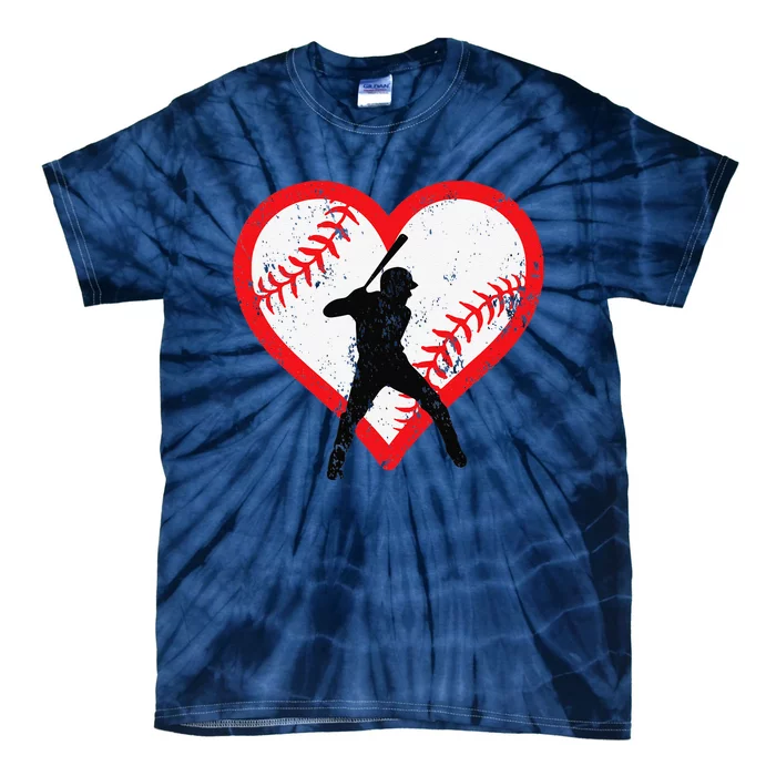 Baseball Heart Valentine's Day Gifts Cutens Tie-Dye T-Shirt