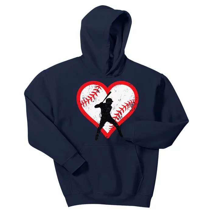 Baseball Heart Valentine's Day Gifts Cutens Kids Hoodie