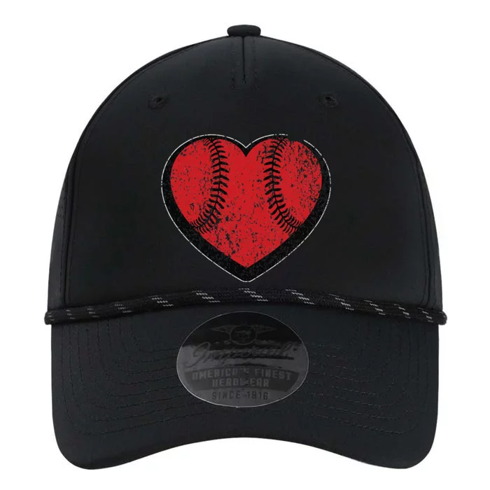 Baseball Heart Vintage Valentine's Day Performance The Dyno Cap