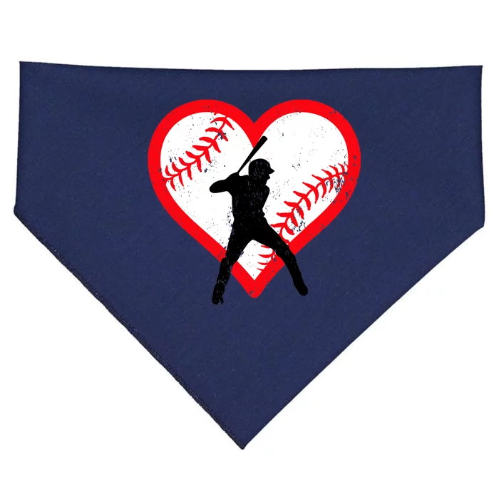 Baseball Heart Valentine's Day Gifts Teen USA-Made Doggie Bandana