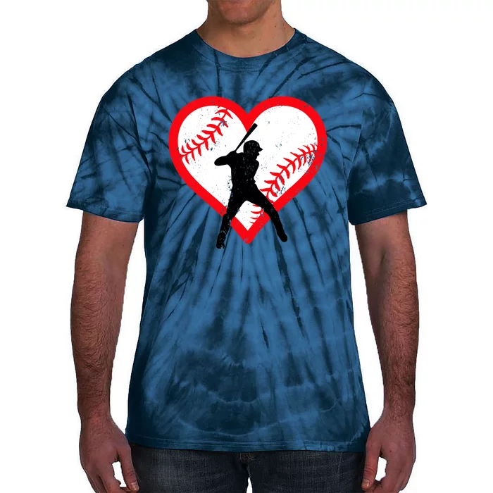 Baseball Heart Valentine's Day Gifts Teen Tie-Dye T-Shirt