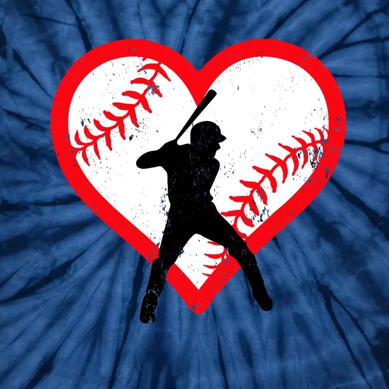 Baseball Heart Valentine's Day Gifts Teen Tie-Dye T-Shirt