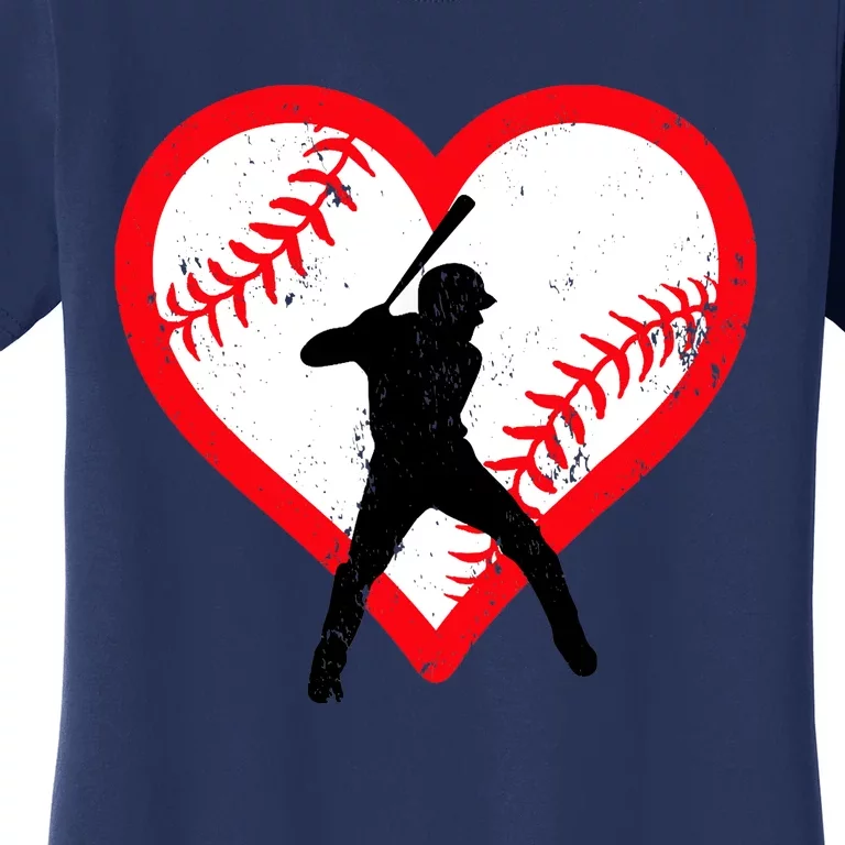 Baseball Heart Valentine's Day Gifts Teen Women's T-Shirt