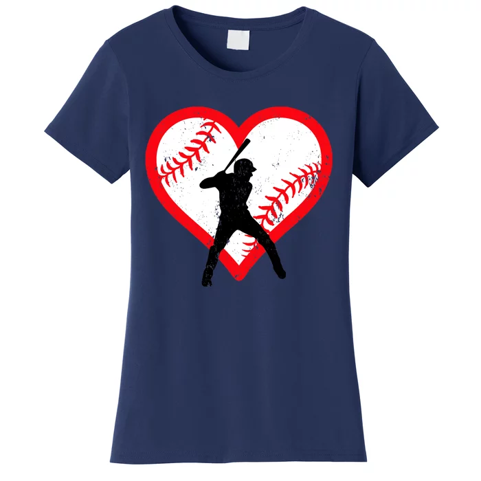 Baseball Heart Valentine's Day Gifts Teen Women's T-Shirt