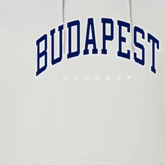 Budapest Hungary Varsity Style Performance Fleece Hoodie