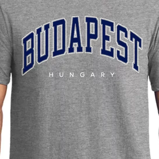 Budapest Hungary Varsity Style Pajama Set