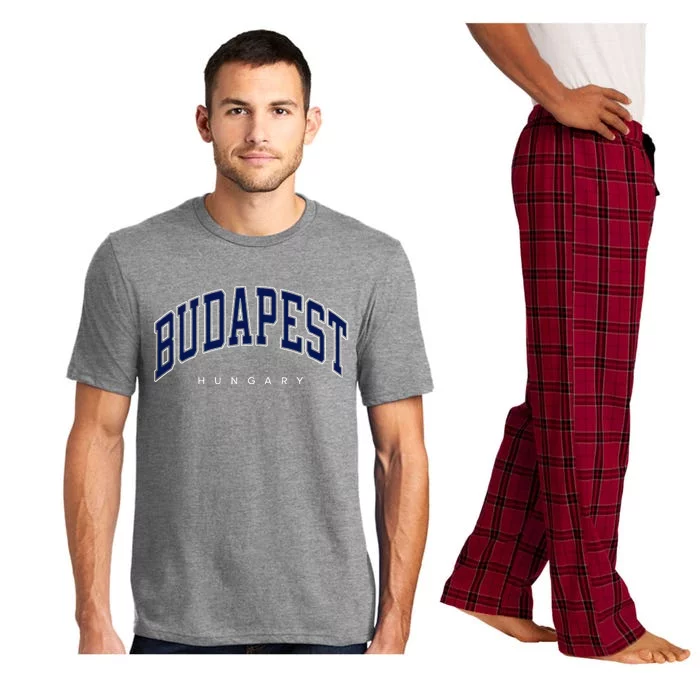 Budapest Hungary Varsity Style Pajama Set