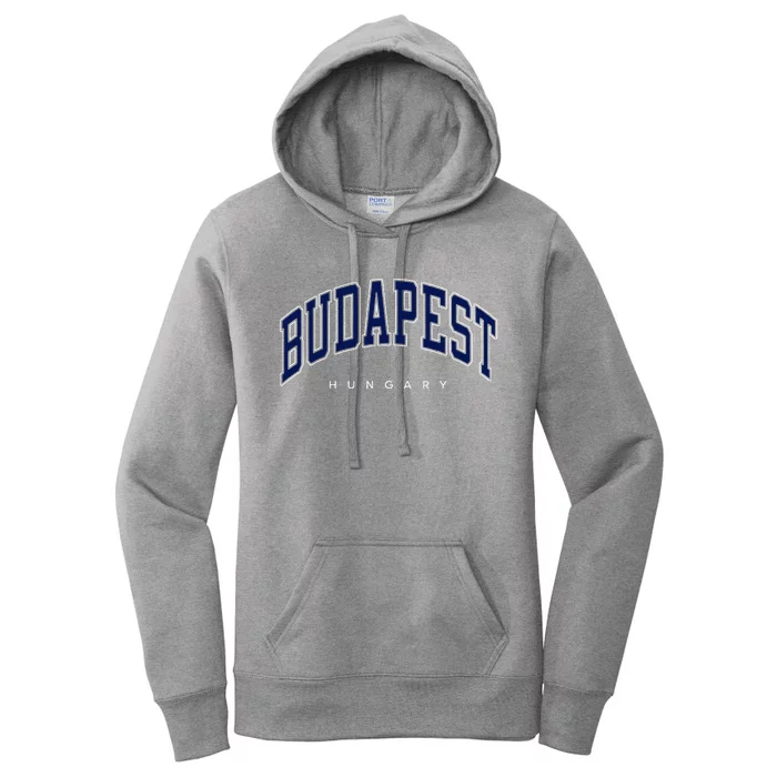 Budapest Hungary Varsity Style Women's Pullover Hoodie