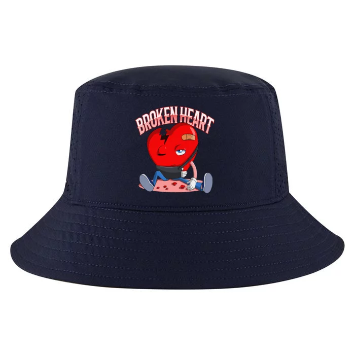 Broken Heart Valentine's Day Love Heartbroken Sad Break Up Cool Comfort Performance Bucket Hat