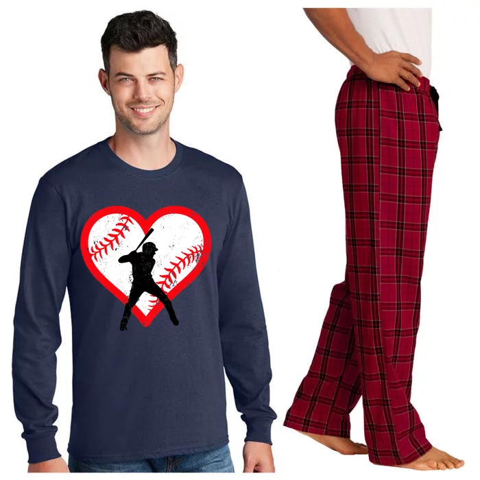 Baseball Heart Valentine's Day Gifts Teen Boy Long Sleeve Pajama Set