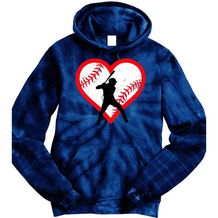 Baseball Heart Valentine's Day Gifts Teen Boy Tie Dye Hoodie