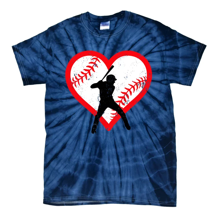 Baseball Heart Valentine's Day Gifts Teen Boy Tie-Dye T-Shirt