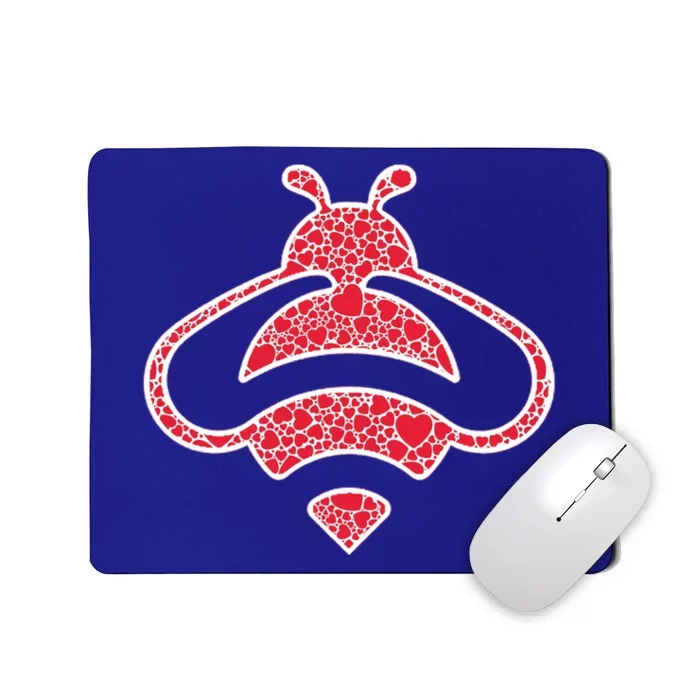 Bee Hearts Valentine's Day Wasp Ant Insect Lover Gift Meaningful Gift Mousepad