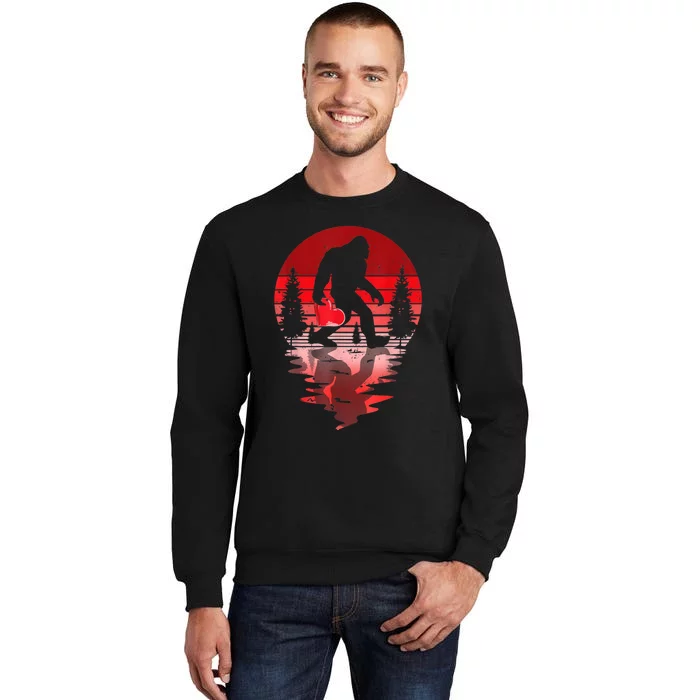 Bigfoot Heart Valentines Day Love Sasquatch Believe Sweatshirt