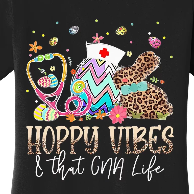 Bunny Hoppy Vibes & That CNA Life Easter Day Women's T-Shirt