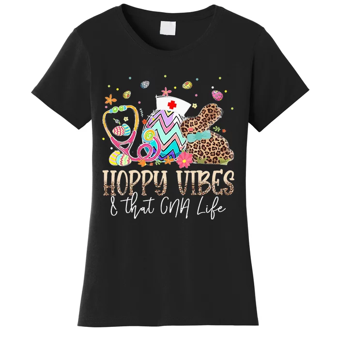 Bunny Hoppy Vibes & That CNA Life Easter Day Women's T-Shirt