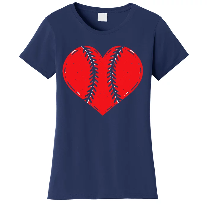 Baseball Heart Valentine's Days Women's T-Shirt