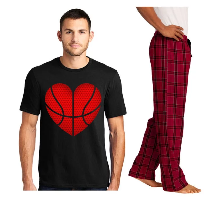 Basketball Heart Valentines Day Fors Sports Pajama Set