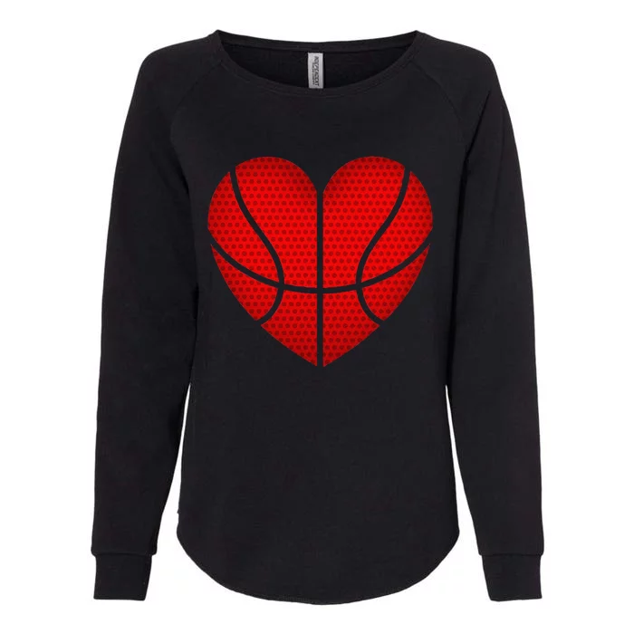 Basketball Heart Valentines Day Fors Sports Womens California Wash Sweatshirt