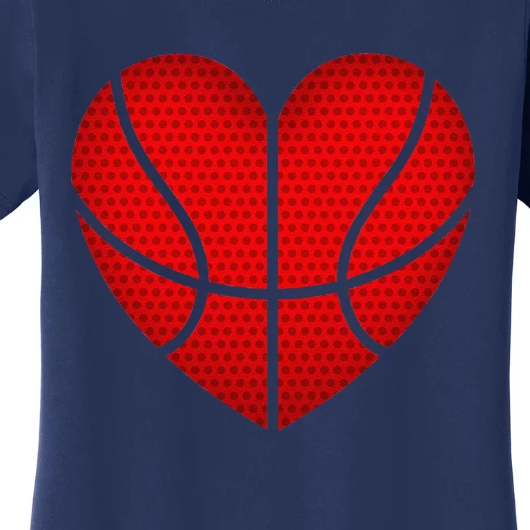 Basketball Heart Valentines Day Fors Sports Women's T-Shirt