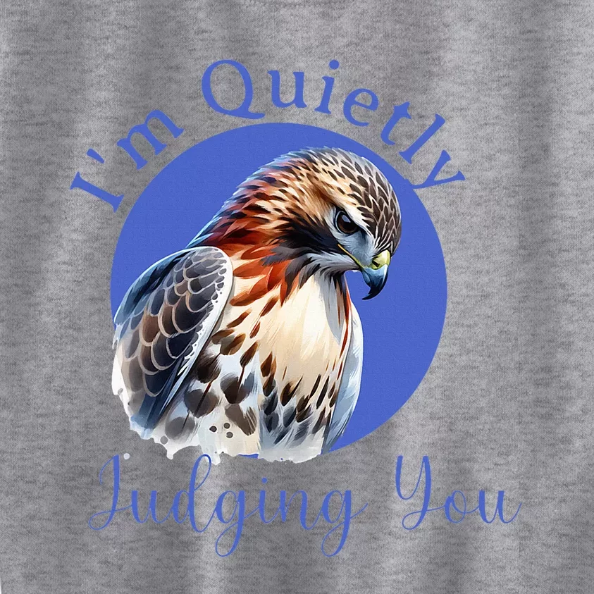 Beautiful Hawk With Quietly Judging You Kids Sweatshirt