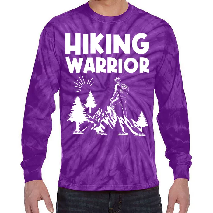 Backpacking Hiking Warrior Tie-Dye Long Sleeve Shirt