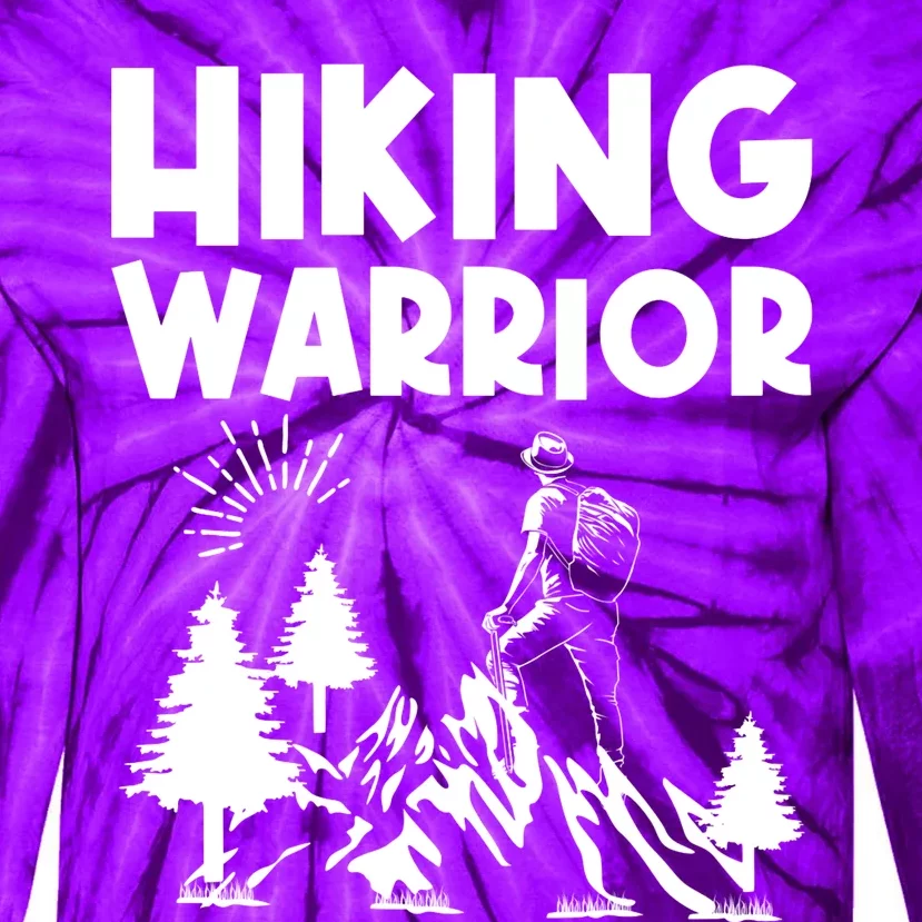 Backpacking Hiking Warrior Tie-Dye Long Sleeve Shirt