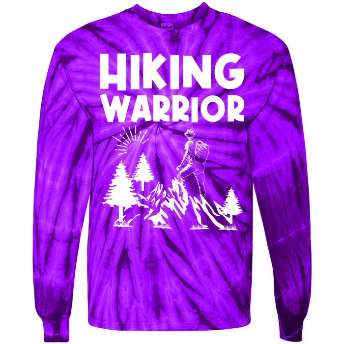 Backpacking Hiking Warrior Tie-Dye Long Sleeve Shirt