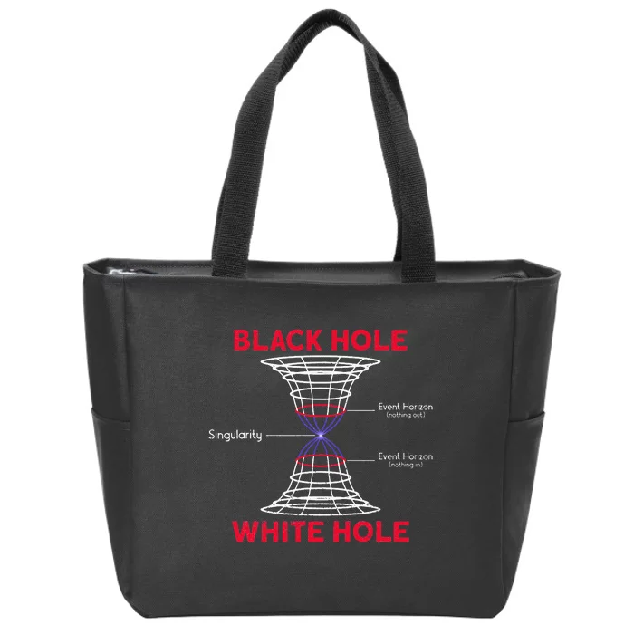 Black Hole - White Hole - Astrophysics Space Astronomy Zip Tote Bag