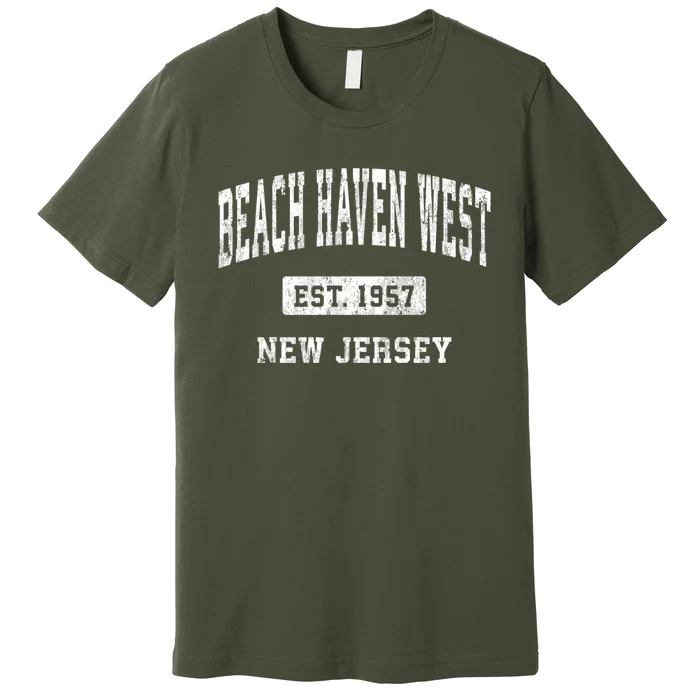 Beach Haven West New Jersey Nj Vintage Athletic Sports Premium T-Shirt