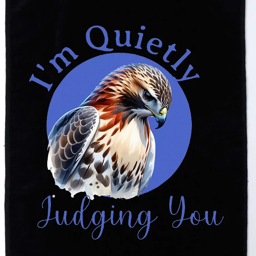 Beautiful Hawk With Platinum Collection Golf Towel