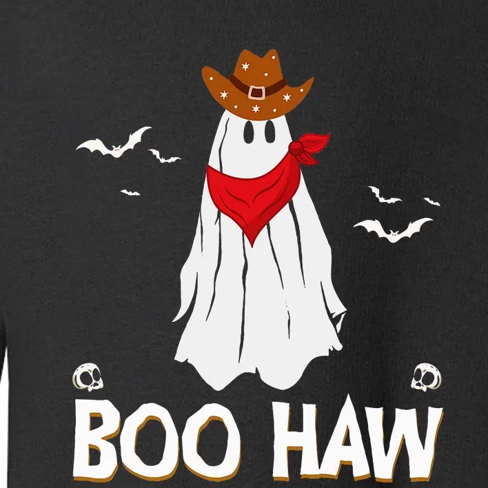 Boo Haw Western Cowboy Halloween Ghost Funny Country Toddler Sweatshirt