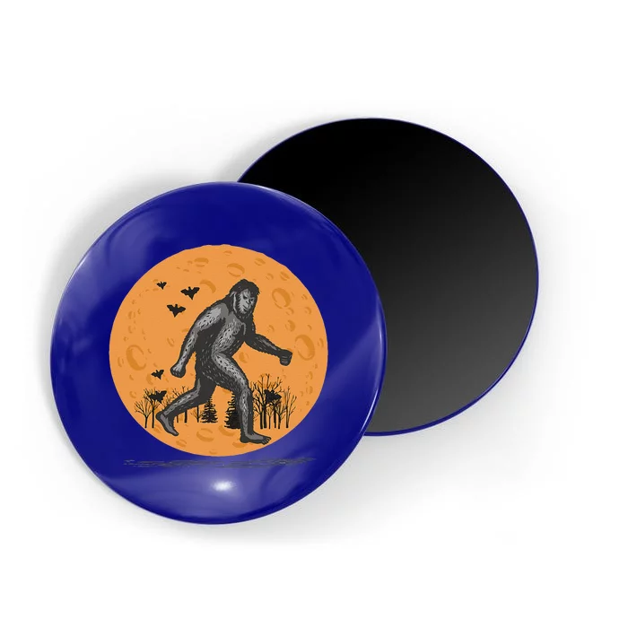 Bigfoot Halloween With Moon Magnet